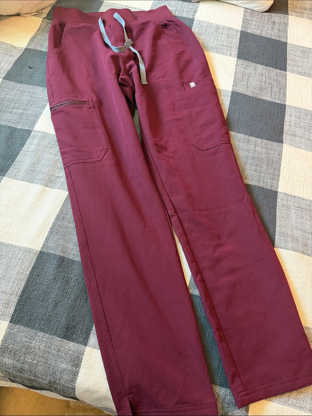 Figs Women's Wine Jogger Scrub Pants with Drawstring